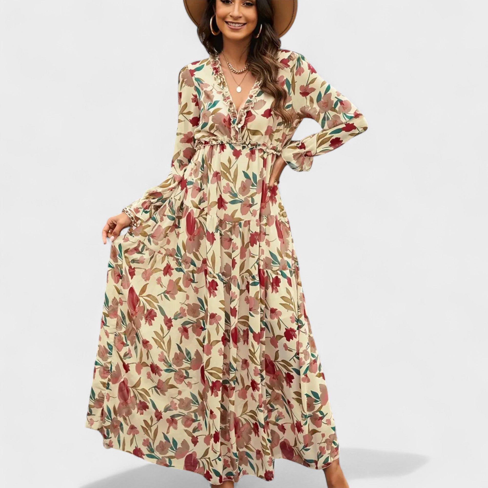 Zera | Floral Tiered Maxi Dress