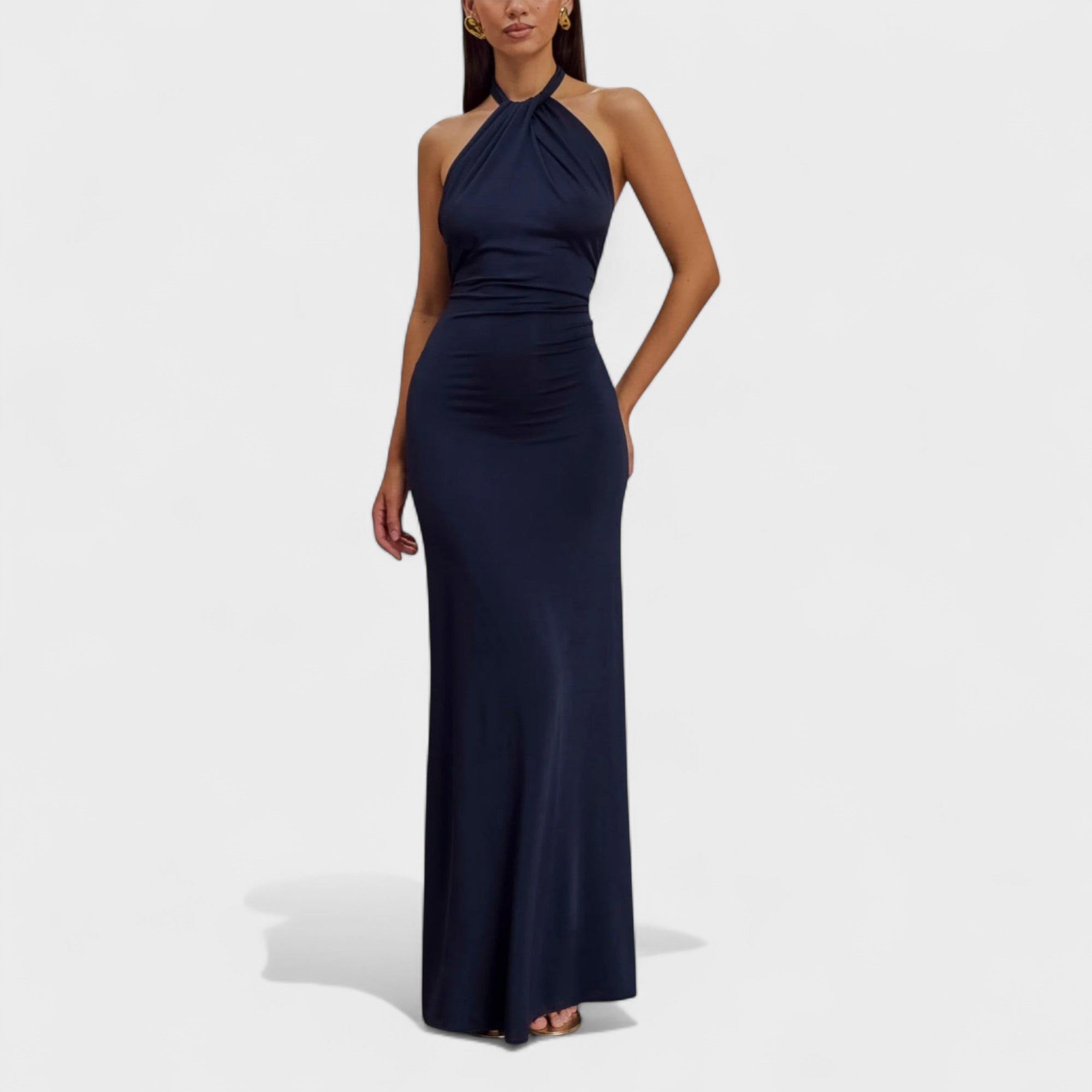 Riva | Sleek Halter Maxi Dress